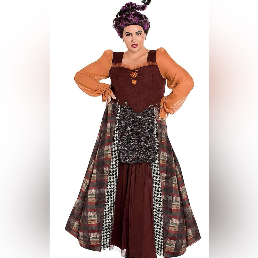 Plus size Mary Sanderson costume with cape (no wig)